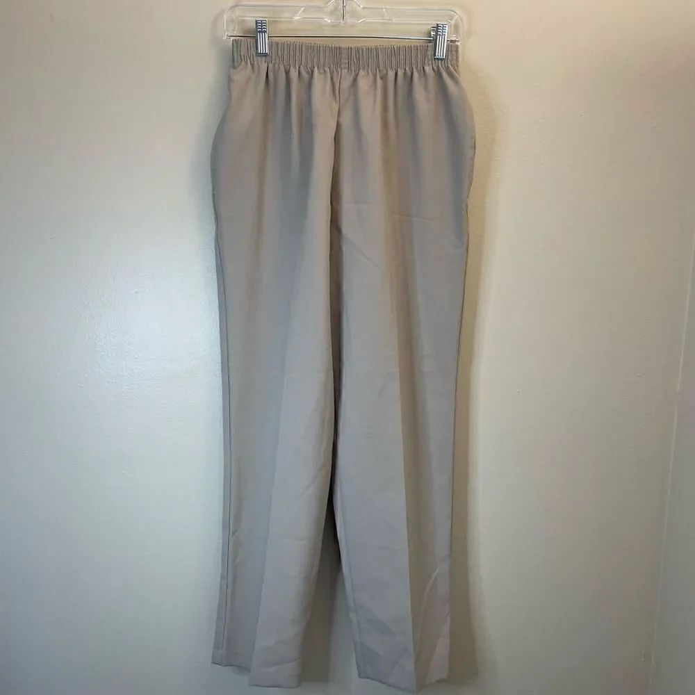 Vintage Bonworth|Petite Small | elastic waistband| pockets| Straight leg